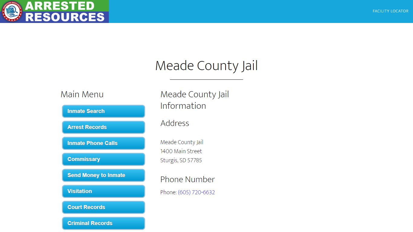 Meade County Jail - Inmate Search - Sturgis, SD - Arrested Resources